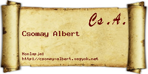 Csomay Albert névjegykártya